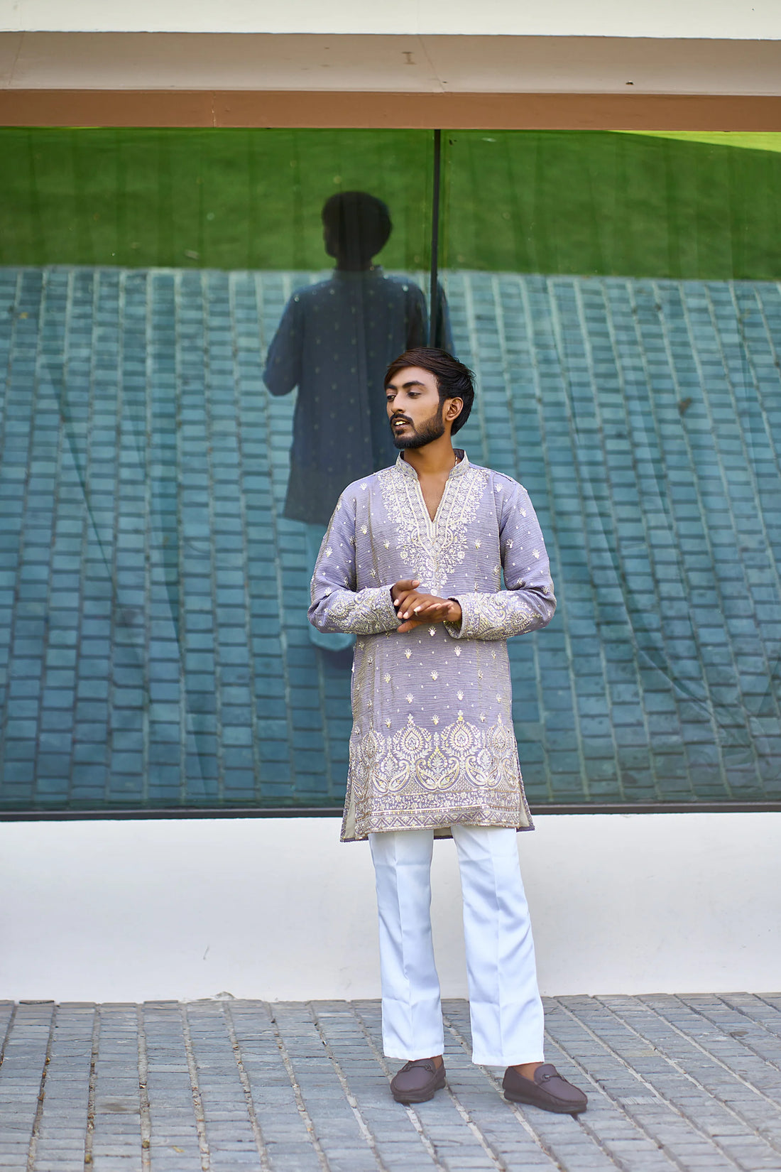 Purple Embroidered Kurta Pajama for Men | Wedding & Festive Wear
