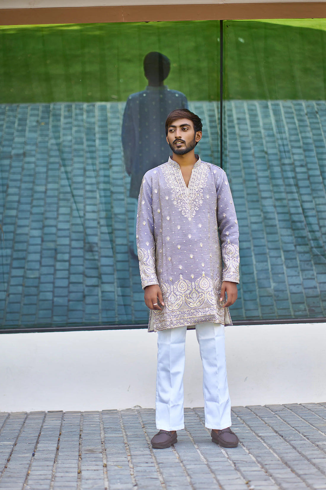 Purple Embroidered Kurta Pajama for Men | Wedding & Festive Wear