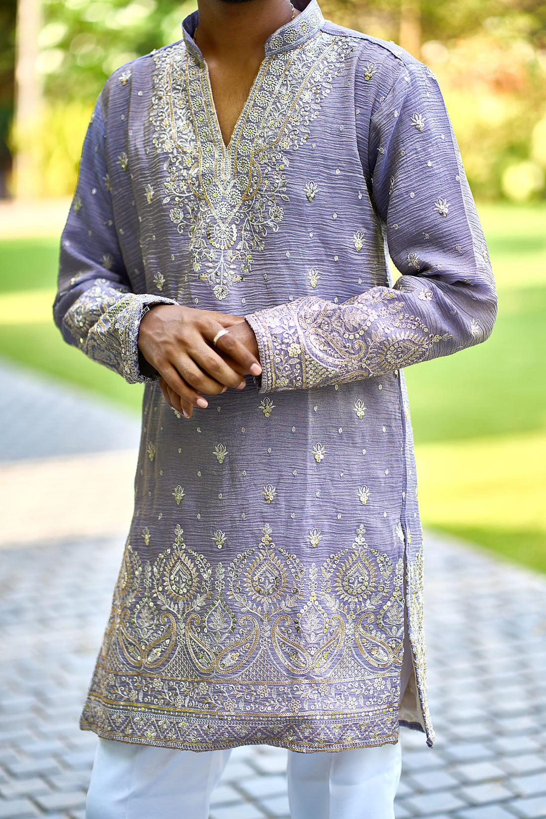 Purple Embroidered Kurta Pajama for Men | Wedding & Festive Wear