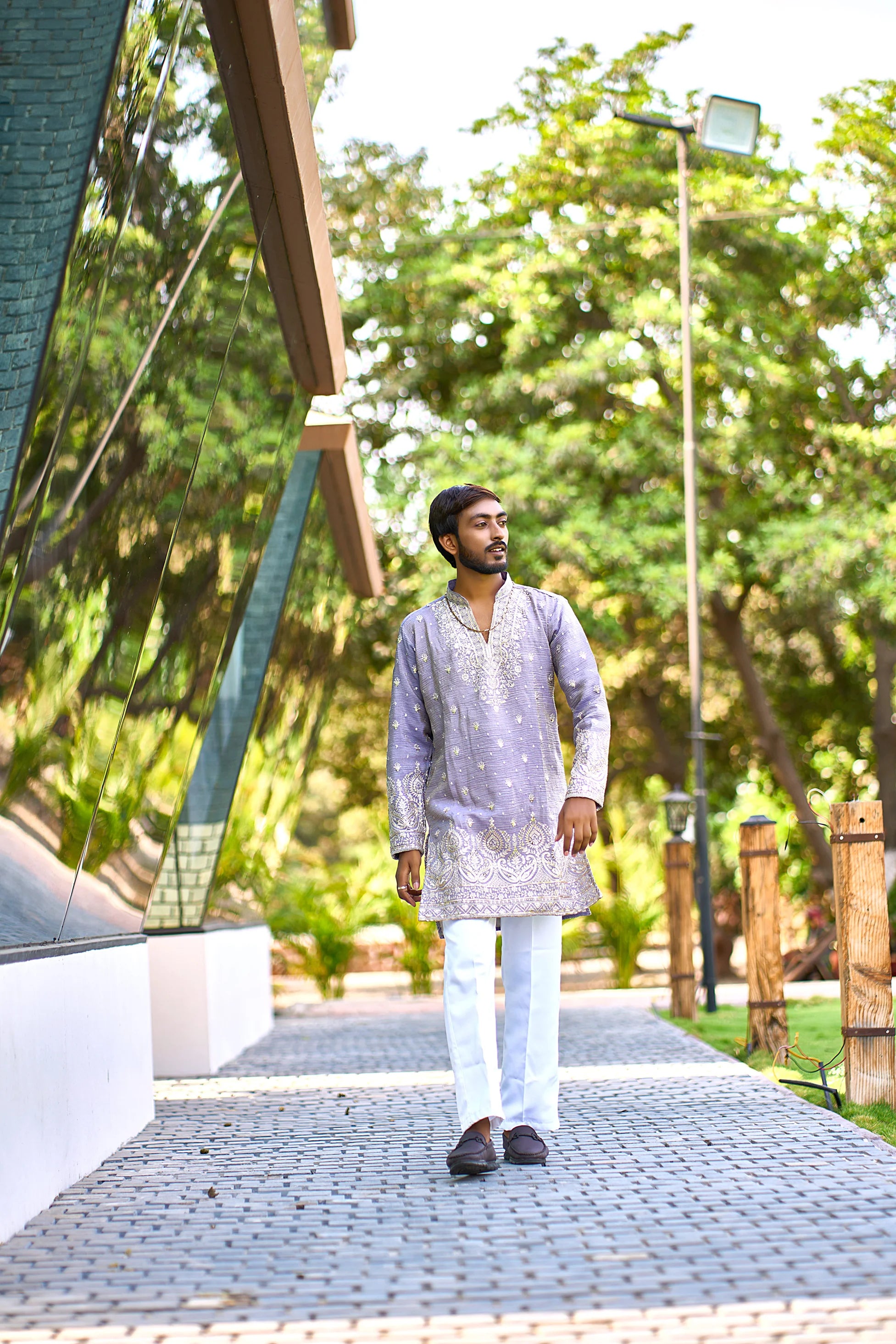 Purple Embroidered Kurta Pajama for Men | Wedding & Festive Wear